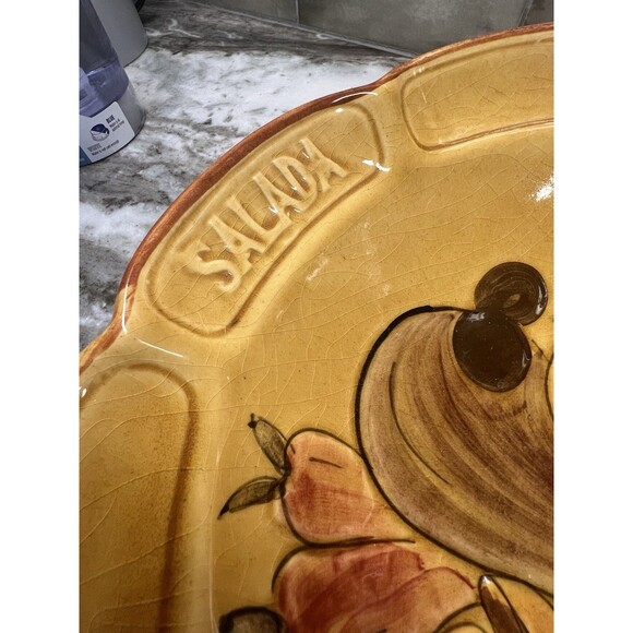 Vintage 1964 Los Angeles Potteries #300 Spaghetti Bowl 14” Pasta Noodle Salad - Picture 2 of 9